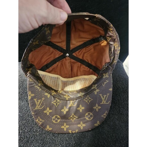 Louis Vuitton Momogram Bootleg "Dapper Dan Era" Leather Patch SnapBack Hat - Picture 8 of 12